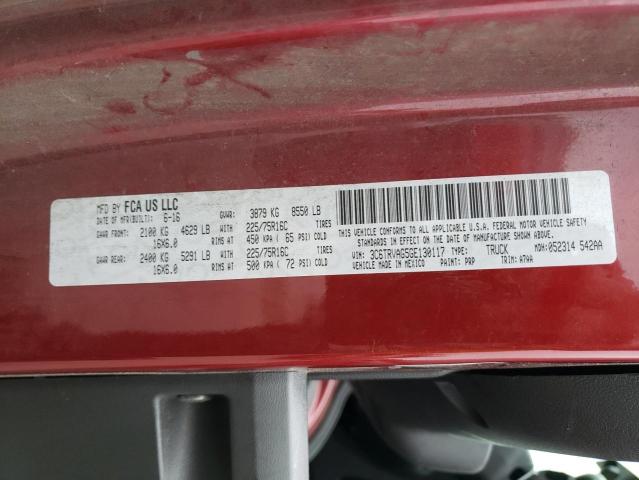 3C6TRVAG5GE130117 - 2016 RAM PROMASTER 1500 STANDARD RED photo 14