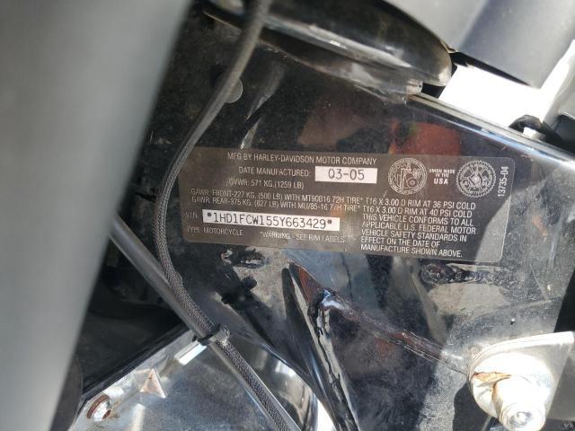 1HD1FCW155Y663429 - 2005 HARLEY-DAVIDSON FLHTCUI 白色 照片 9