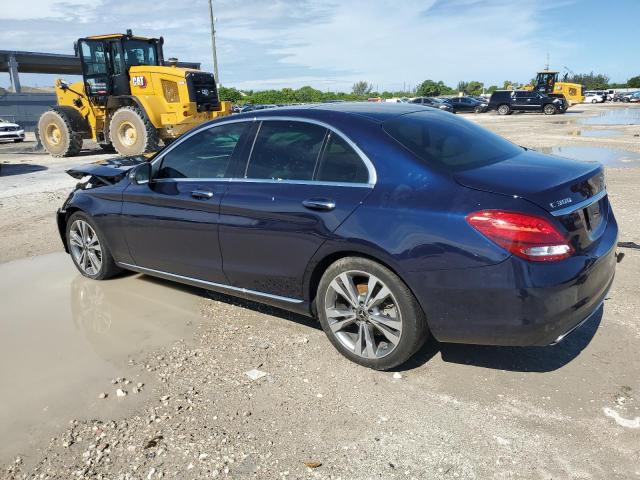 WDDWF4JB1JR397477 - 2018 MERCEDES-BENZ C 300 BLUE photo 2