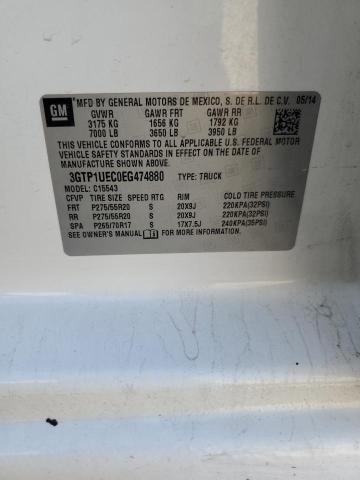 3GTP1UEC0EG474880 - 2014 GMC 1500 C1500 SLE CREAM photo 12