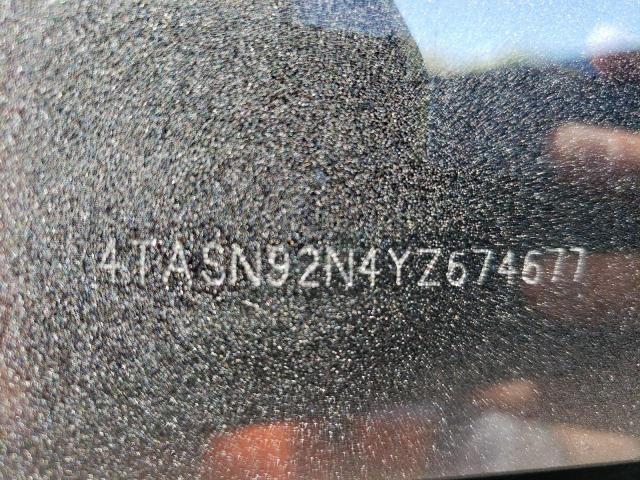 4TASN92N4YZ674677 - 2000 TOYOTA TACOMA XTRACAB PRERUNNER შავი ფოტო 12