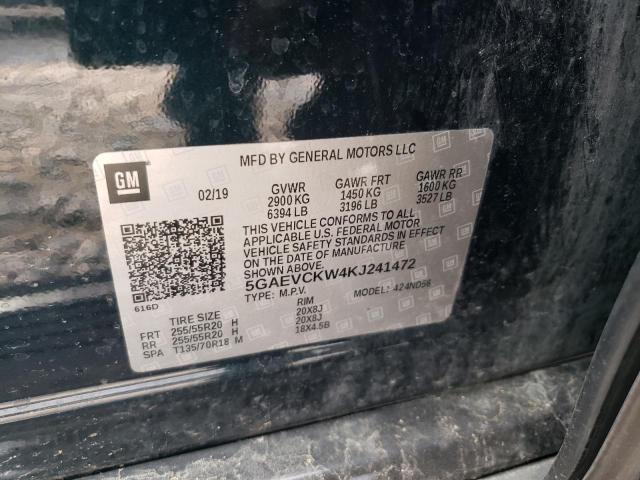 5GAEVCKW4KJ241472 - 2019 BUICK ENCLAVE AVENIR Grün Foto 14