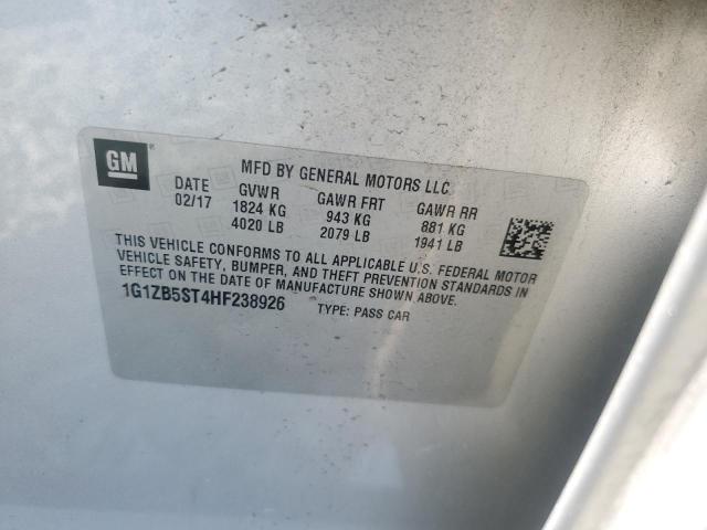 1G1ZB5ST4HF238926 - 2017 CHEVROLET MALIBU LS SILVER photo 12