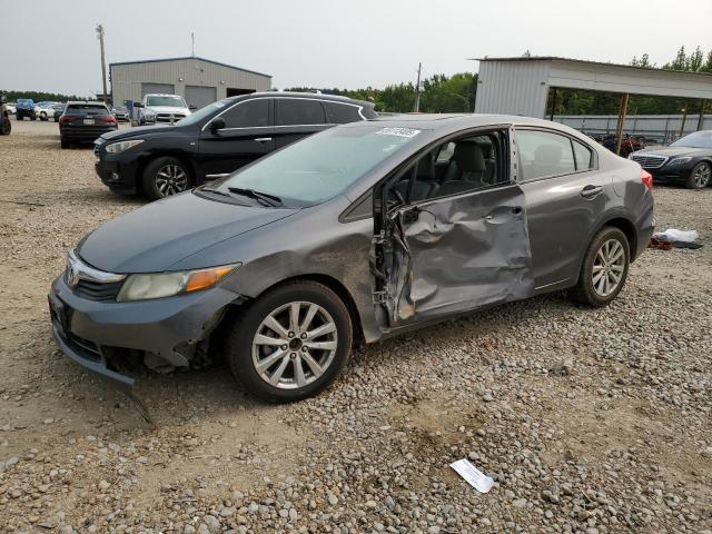 19XFB2F9XCE333467 - 2012 HONDA CIVIC EXL GRAY photo 1