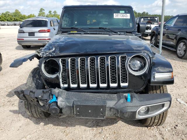 1C4JJXP60PW661118 - 2023 JEEP WRANGLER SAHARA 4XE BLACK photo 5