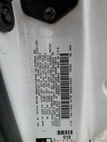 5TETX62N86Z266105 - 2006 TOYOTA TACOMA PRERUNNER ACCESS CAB WHITE photo 12