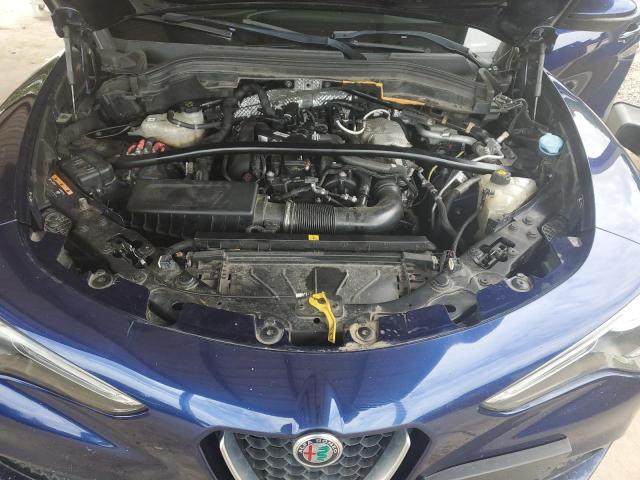 ZASFAKBN7J7B63644 - 2018 ALFA ROMEO STELVIO TI ლურჯი ფოტო 11