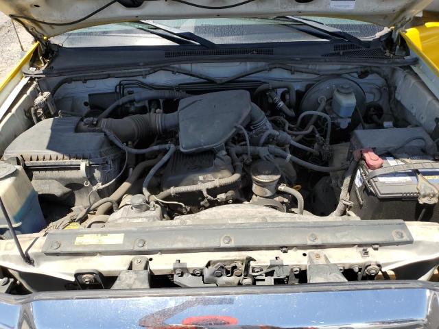 5TETX22N37Z331484 - 2007 TOYOTA TACOMA ACCESS CAB ყვითელი ფოტო 11
