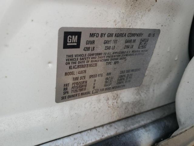 KL4CJBSB0FB165235 - 2015 BUICK ENCORE CONVENIENCE 白色 照片 12