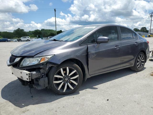 19XFB2F92EE050726 - 2014 HONDA CIVIC EXL GRAY photo 1