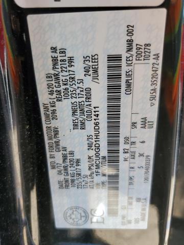 1FMCU0GD1HUD61411 - 2017 FORD ESCAPE SE 黑色 照片 14