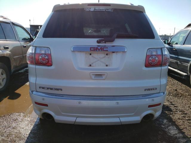 1GKKVTED1BJ380295 - 2011 GMC ACADIA DENALI WHITE photo 6