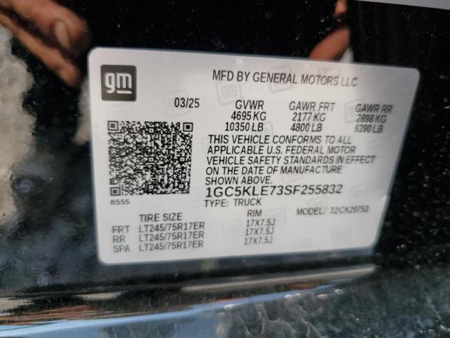 1GC5KLE73SF255832 - 2025 CHEVROLET SILVERADO K2500 HEAVY DUTY BLACK photo 13