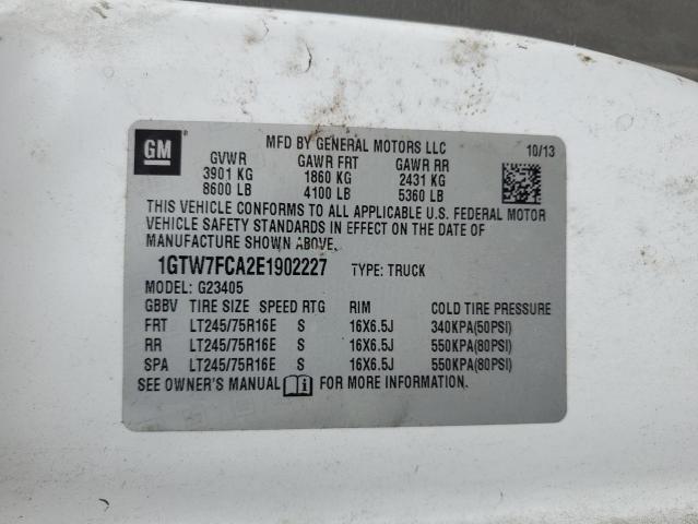 1GTW7FCA2E1902227 - 2014 GMC SAVANA G2500 WHITE photo 13