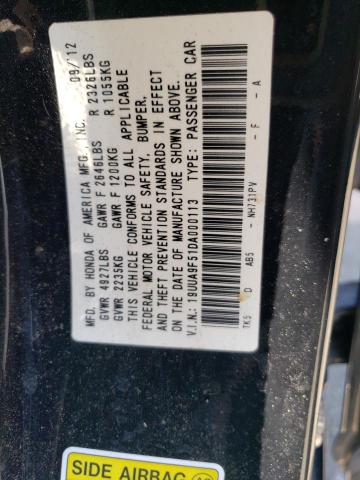 19UUA9F51DA000113 - 2013 ACURA TL TECH BLACK photo 12