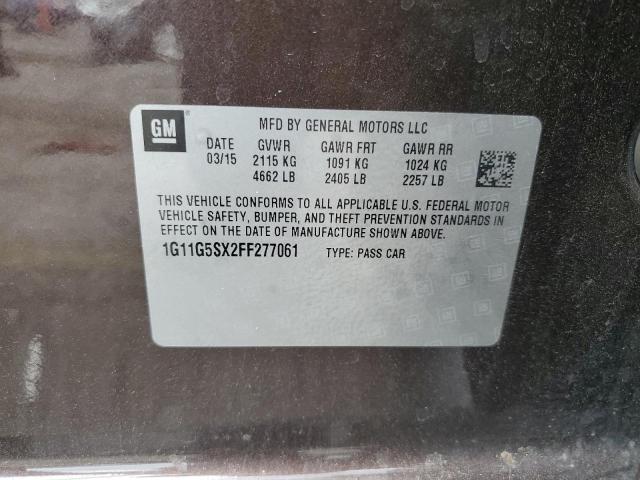 1G11G5SX2FF277061 - 2015 CHEVROLET MALIBU LTZ ყავისფერი ფოტო 12