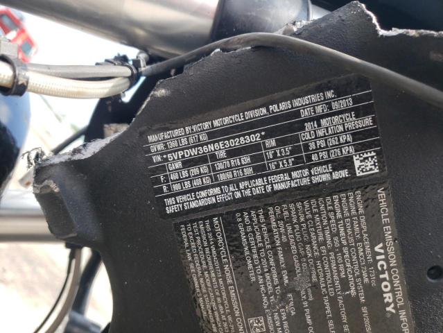 5VPDW36N6E3028302 - 2014 VICTORY MOTORCYCLES CROSS COUN Negro foto 10