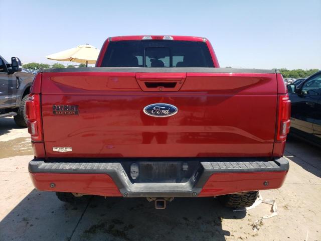 1FTEW1EG3GKE45055 - 2016 FORD F150 SUPERCREW RED photo 6