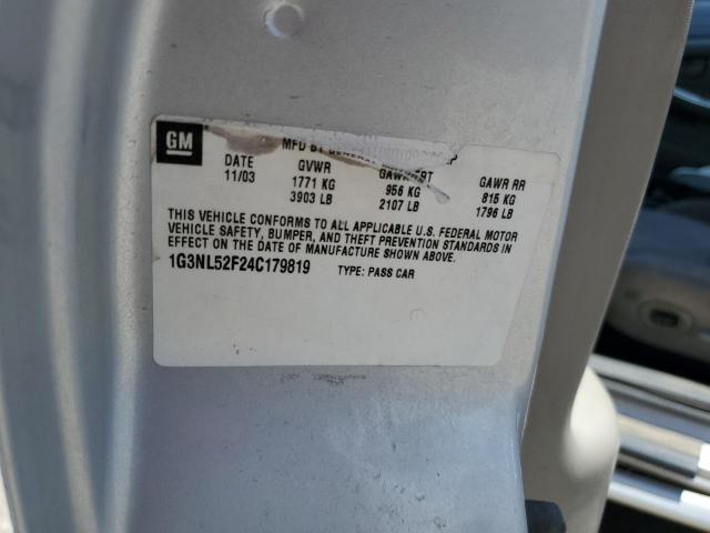 1G3NL52F24C179819 - 2004 OLDSMOBILE ALERO GL GRAY photo 13