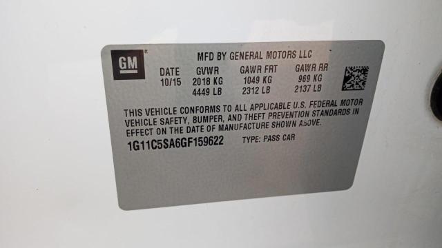 1G11C5SA6GF159622 - 2016 CHEVROLET MALIBU LIM LT 白色 照片 10