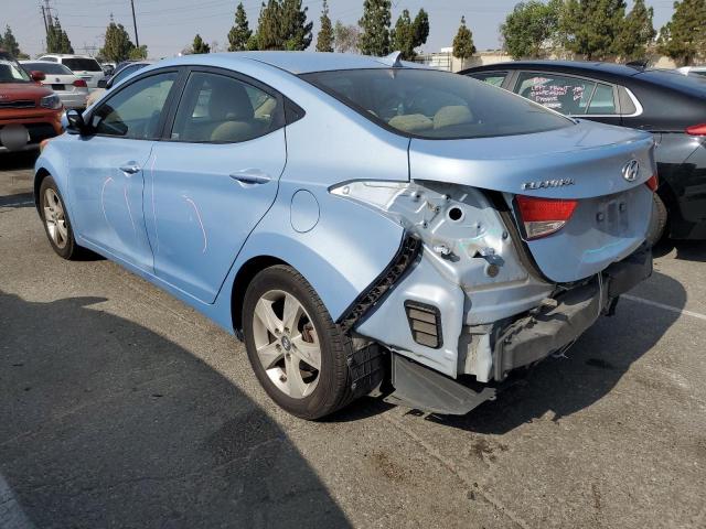 KMHDH4AE6DU711725 - 2013 HYUNDAI ELANTRA GLS BLUE photo 2