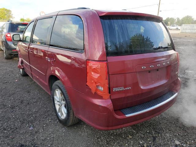 2C4RDGCG0ER146859 - 2014 DODGE GR CARAVAN SXT RED photo 3