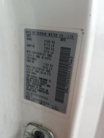 3N6CM0KN5KK707663 - 2019 NISSAN NV200 2.5S WHITE photo 13
