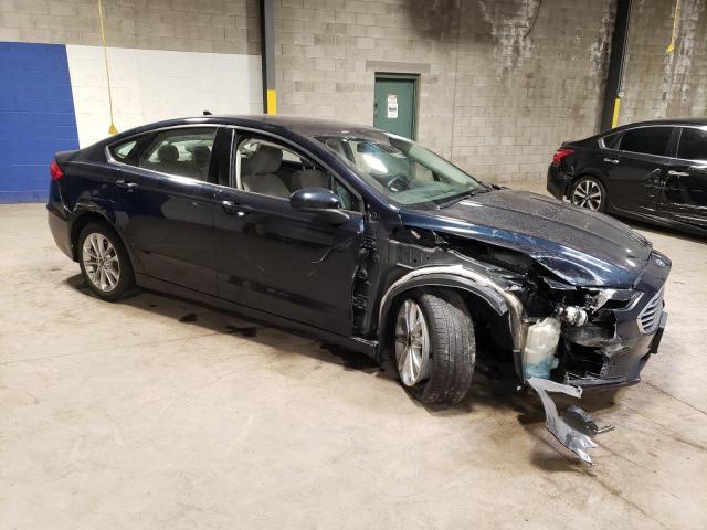 3FA6P0LU4LR134556 - 2020 FORD FUSION SE BLUE photo 4