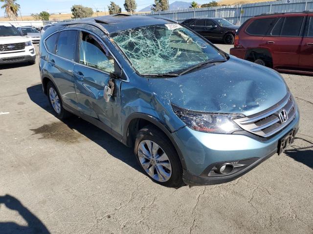 2HKRM4H75EH618185 - 2014 HONDA CR-V EXL BLUE photo 4