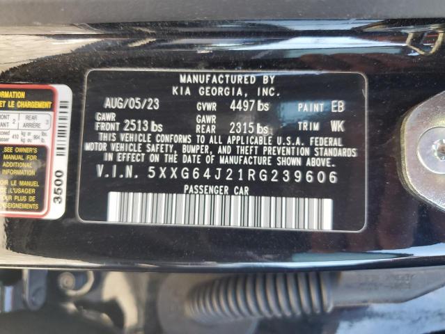 5XXG64J21RG239606 - 2024 KIA K5 GT LINE BLACK photo 12