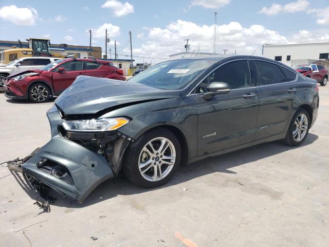 3FA6P0RU2GR156293 - 2016 FORD FUSION TITANIUM HEV GRAY photo 1