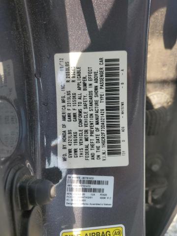 1HGCR2F73DA021428 - 2013 HONDA ACCORD EX ნაცრისფერი ფოტო 12