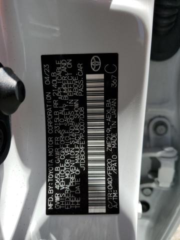 JTDBCMFE7PJ007008 - 2023 TOYOTA COROLLA LE WHITE photo 12