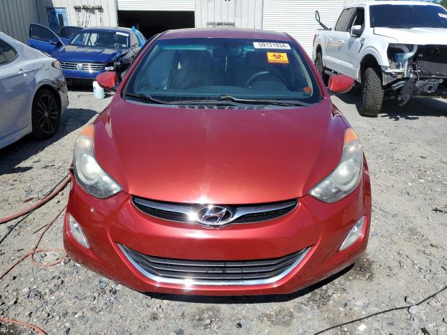 KMHDH4AEXCU402502 - 2012 HYUNDAI ELANTRA GLS RED photo 5