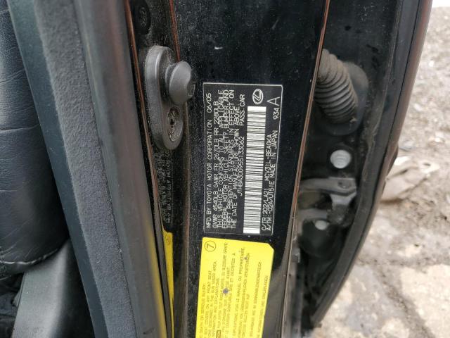 JTHBA30G955133062 - 2005 LEXUS ES 330 შავი ფოტო 12