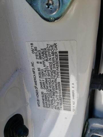 19UUB2F61KA000509 - 2019 ACURA TLX TECHNOLOGY WHITE photo 12