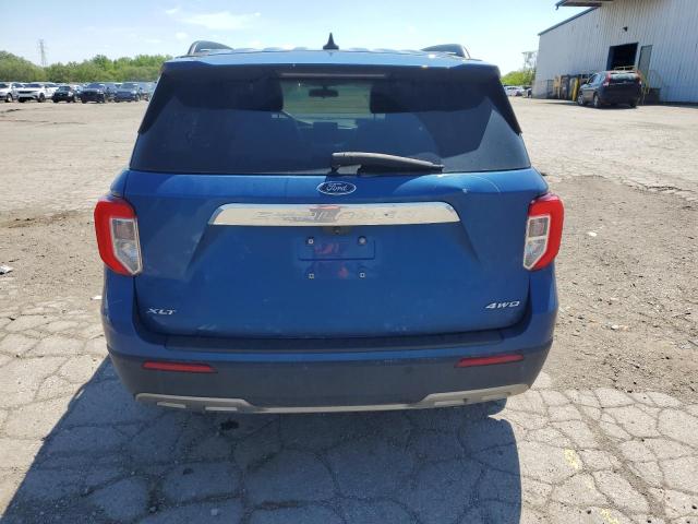 1FMSK8DH8MGA92730 - 2021 FORD EXPLORER XLT ლურჯი ფოტო 6