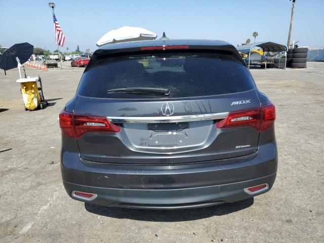 5FRYD4H48EB012037 - 2014 ACURA MDX TECHNOLOGY CHARCOAL photo 6