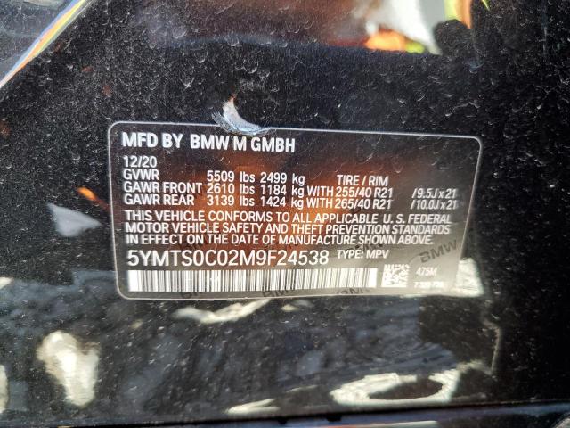 5YMTS0C02M9F24538 - 2021 BMW X3 M COMPETITION BLACK photo 13