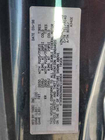 4TASN92N8WZ118904 - 1998 TOYOTA TACOMA XTRACAB PRERUNNER მწვანე ფოტო 12