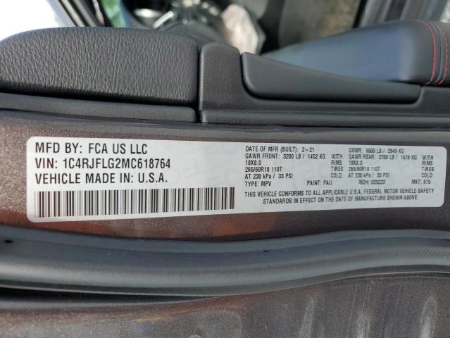 1C4RJFLG2MC618764 - 2021 JEEP GRAND CHER TRAILHAWK 灰色 照片 13