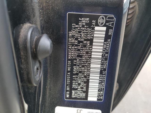 2T1BU4EEXDC117041 - 2013 TOYOTA COROLLA BASE Սև լուսանկար 12