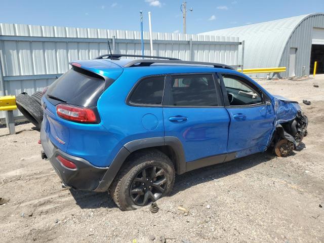 1C4PJMBX0JD562021 - 2018 JEEP CHEROKEE TRAILHAWK BLUE photo 3