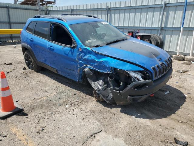 1C4PJMBX0JD562021 - 2018 JEEP CHEROKEE TRAILHAWK BLUE photo 4