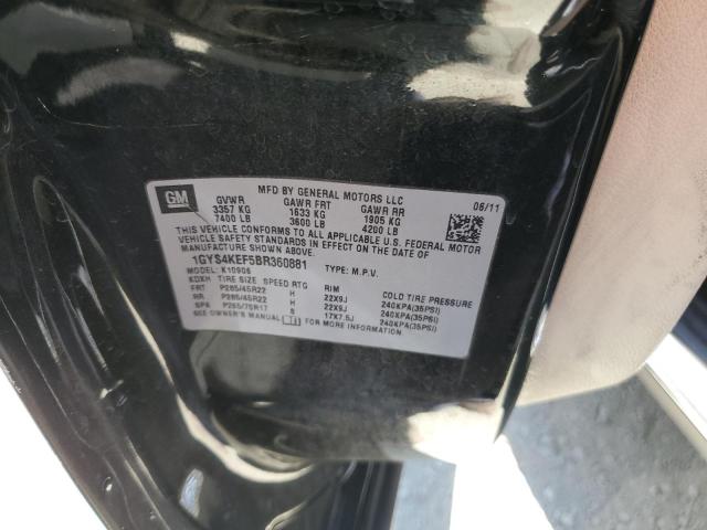 1GYS4KEF5BR360881 - 2011 CADILLAC ESCALADE ESV PLATINUM შავი ფოტო 13