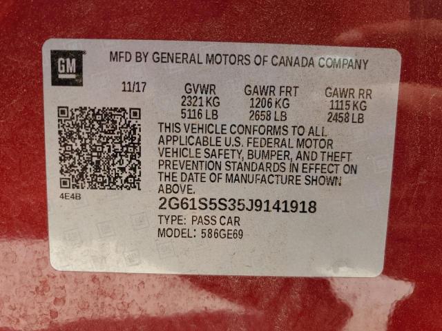 2G61S5S35J9141918 - 2018 CADILLAC XTS PLATINUM RED photo 13