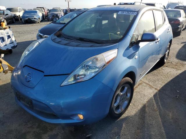 JN1AZ0CPXCT027103 - 2012 NISSAN LEAF SV BLUE photo 2