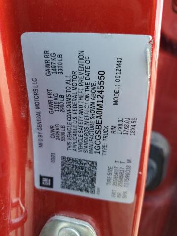 1GCGSBEA0M1245550 - 2021 CHEVROLET COLORADO RED photo 12