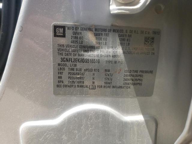 3GNFL2EK8DS516510 - 2013 CHEVROLET CAPTIVA LS 银色 照片 13