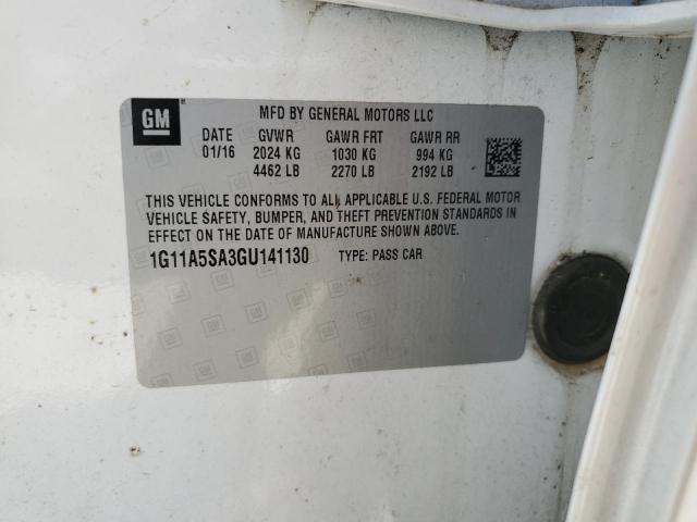 1G11A5SA3GU141130 - 2016 CHEVROLET MALIBU LIM LS 白色 照片 13